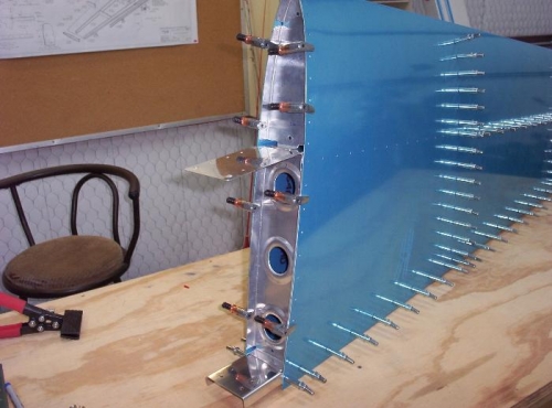 Marked the rib hole locations in these inner ribs using skin as guide.