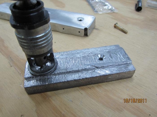 Counterweight is countersunk