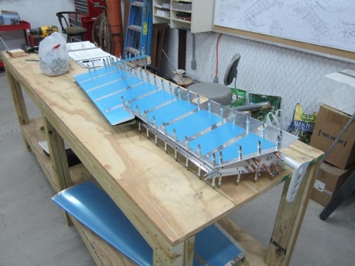 Left elevator assembled.