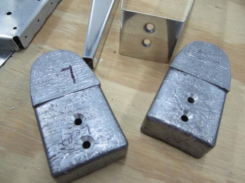 Countersunk weights and dimpled right counterwieght skin.