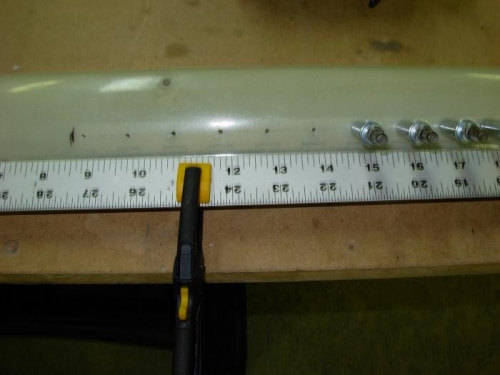 drilling hinge halves for fairing.