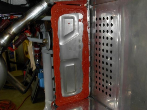 Fabricated door gasket with high temp RTV