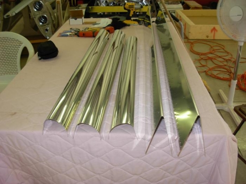 Debured flaperon skins and nose skins  right flaperon