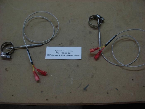 New spade connectors on the EGT sensors