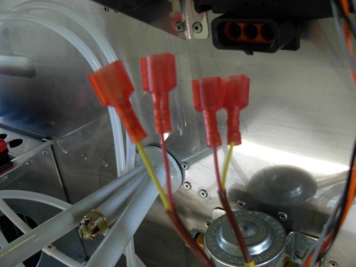 Spade connectors on EGT wiring harness