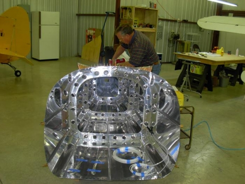 Riveting top skin to fuselage