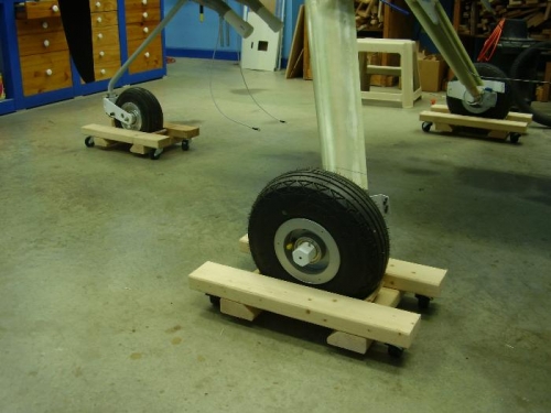 Roller carts for wheels