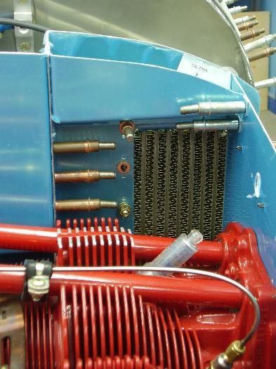 Inside view of oil cooler