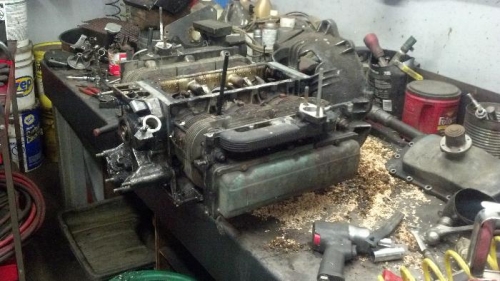 With most of the shielding off and  some of the  misc. engine parts off