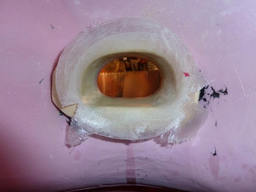 Inside view before trimming