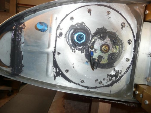 Right tank cover reinstalled