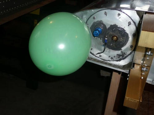 Right tank good after repair.