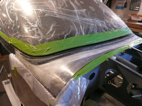 First fiberglass application