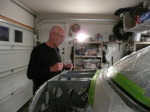 Well deserved glass of wine