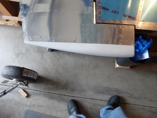 Tip on rudder installed