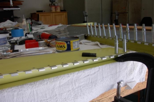 Partially riveted hinge