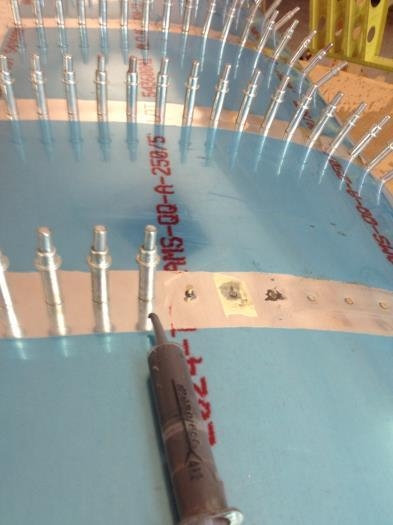 Riveting the first row