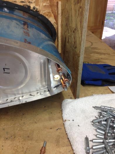 Support bracket installed