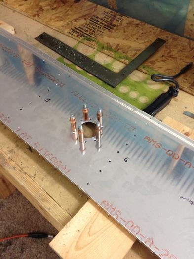 Left fuel sender hole