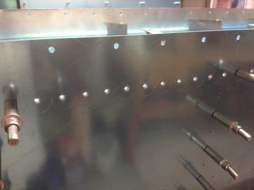 Countersunk rivet holes