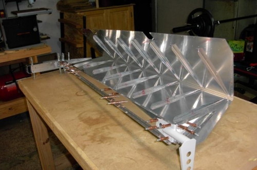 Cleco'ed together ready for drilling