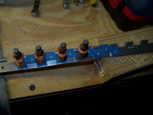 Time consuming drilling on the piano hinge.