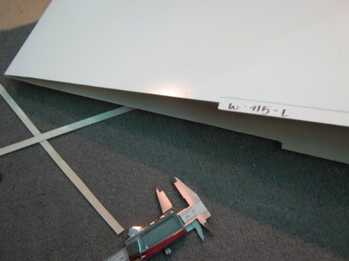 Cur for clearence around the aileron obd edge