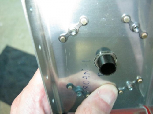 Pilots map light. Note nut fits inside the hole in bulkhead cover