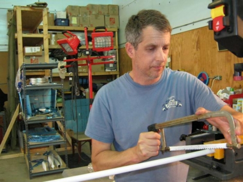 Cutting the aileron to bellcrank push rods to length