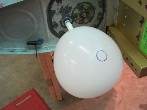 Balloon marked  for high tech leak detection