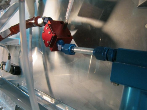 Alum tube made to attach Redcube to gascolator trial