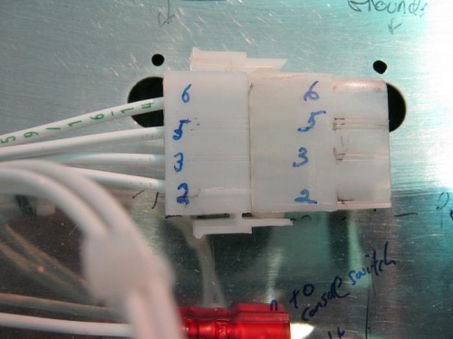 molex for easy disconect from light switches and the lamp wire runs