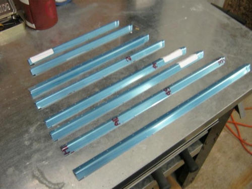 Rudder stiffiners cut to length
