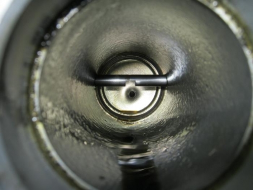Punctured hole in rear crankshaft plug
