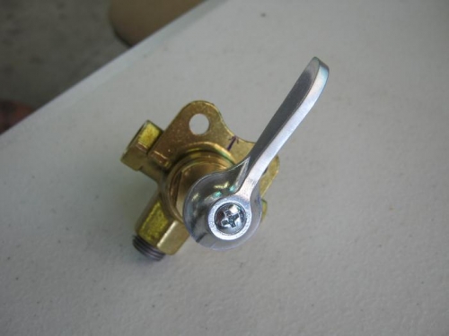 Pointer filed off fuel selector lever