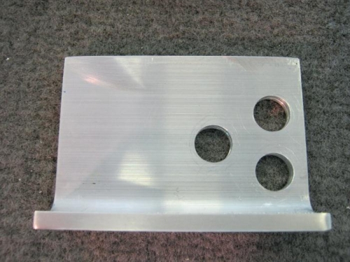 !/2 inch holes drilled with uni bit