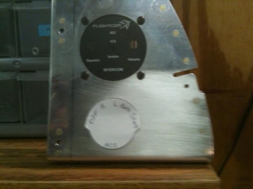 The intercom hole cut and plate temp installed