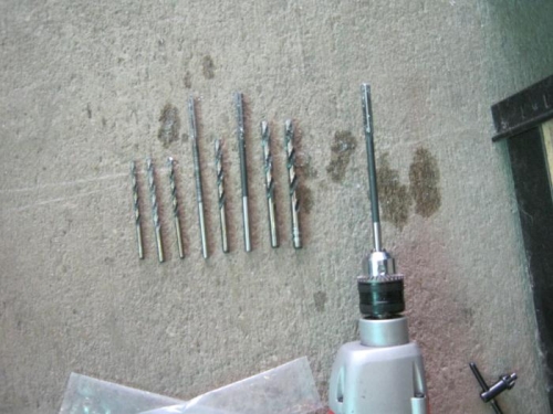 9 bit up drilling selection ending with undersized 3/8 reamer