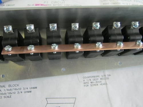 Switch circut breakers and copper buss bar