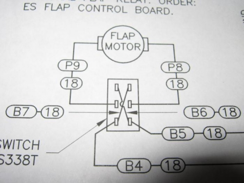 Dwg OP10 depicting flap switch