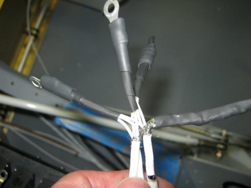 connectorize each set of three wires with ring terminal and protected with shrink tube