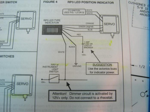 Ray allen diagram showing light indicator to servo