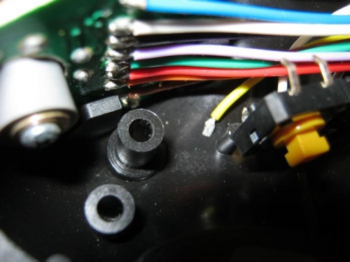 That yellow wire is supposed to be soldered to the tang of yellow circuit button.