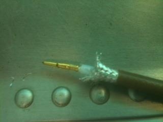center conductor pin crimped on