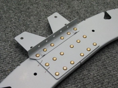 Competed solid rivets for last fuselage frame