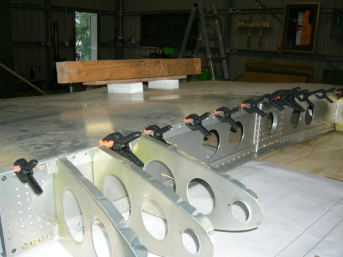 Bottom skin in place