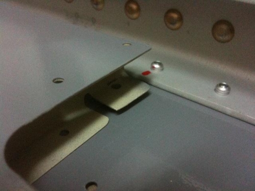rivets drilled out