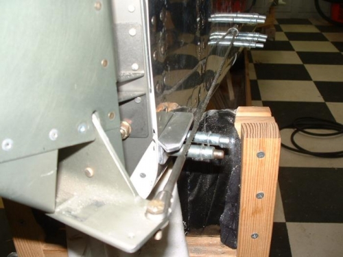 Right hand rudder stop