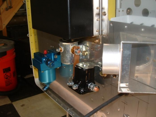 Starter solenoid/master relay installed