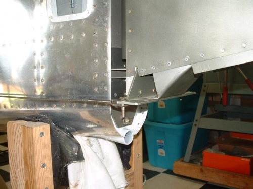 Rudder drilled and mounted